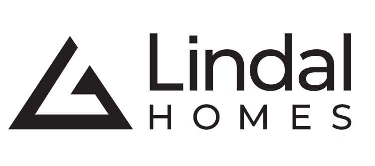 Lindal Homes logo with stylized triangle.